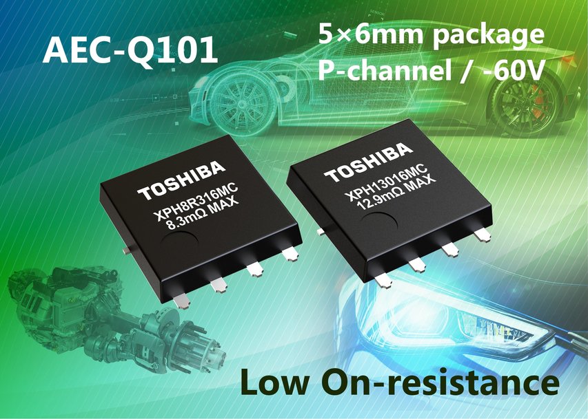Toshiba stellt weitere -60 V-p-Kanal-MOSFETs vor